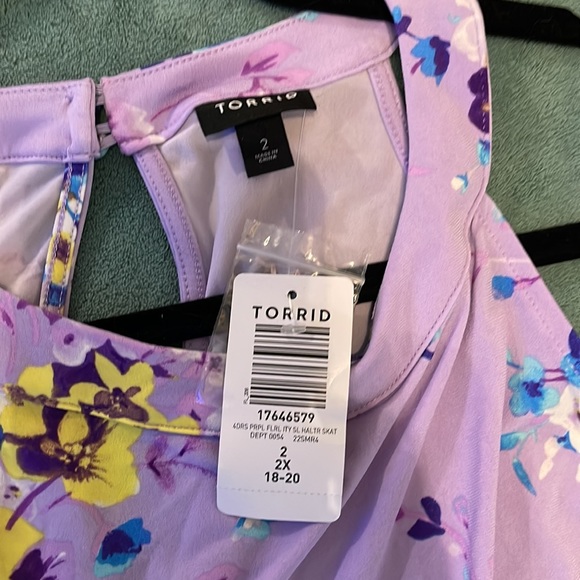 Torrid Mini Studio Knit Halter Skater Dress - Picture 2 of 4